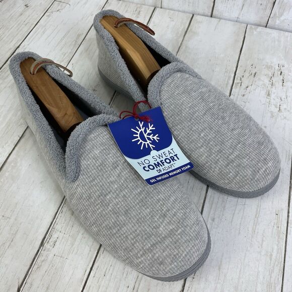 Dearfoams No Sweat Comfort DF Adapt Gel Infused Memory Foam Slippers Sz 11/12 - Picture 1 of 7